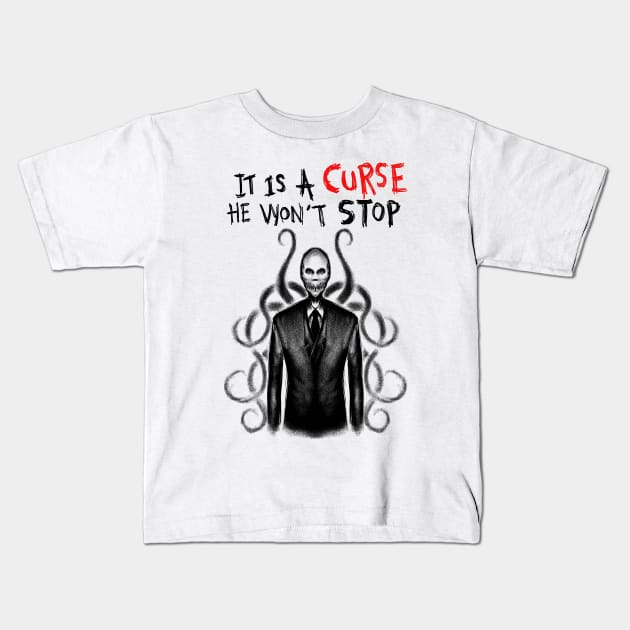 Trapped in the Curse of Slender Man: A Never-Ending Nightmare Kids T-Shirt by Holymayo Tee